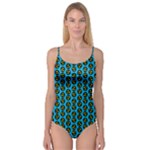 0059 Comic Head Bothered Smiley Pattern Camisole Leotard 