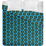 0059 Comic Head Bothered Smiley Pattern Duvet Cover Double Side (King Size)