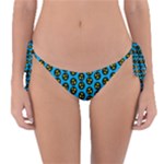 0059 Comic Head Bothered Smiley Pattern Reversible Bikini Bottom