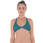 0059 Comic Head Bothered Smiley Pattern Halter Neck Bikini Top