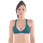 0059 Comic Head Bothered Smiley Pattern Plunge Bikini Top