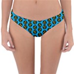 0059 Comic Head Bothered Smiley Pattern Reversible Hipster Bikini Bottoms