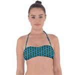 0059 Comic Head Bothered Smiley Pattern Halter Bandeau Bikini Top