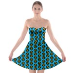 0059 Comic Head Bothered Smiley Pattern Strapless Bra Top Dress