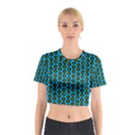 0059 Comic Head Bothered Smiley Pattern Cotton Crop Top