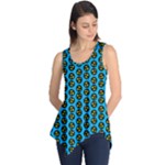 0059 Comic Head Bothered Smiley Pattern Sleeveless Tunic