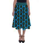 0059 Comic Head Bothered Smiley Pattern Perfect Length Midi Skirt