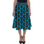 0059 Comic Head Bothered Smiley Pattern Perfect Length Midi Skirt