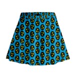 0059 Comic Head Bothered Smiley Pattern Mini Flare Skirt