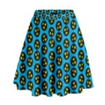 0059 Comic Head Bothered Smiley Pattern High Waist Skirt