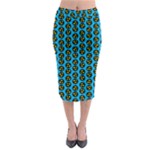 0059 Comic Head Bothered Smiley Pattern Midi Pencil Skirt