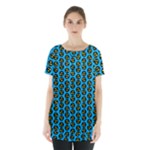 0059 Comic Head Bothered Smiley Pattern Skirt Hem Sports Top