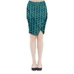 0059 Comic Head Bothered Smiley Pattern Midi Wrap Pencil Skirt