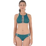 0059 Comic Head Bothered Smiley Pattern Perfectly Cut Out Bikini Set