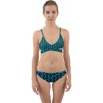 0059 Comic Head Bothered Smiley Pattern Wrap Around Bikini Set