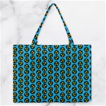 0059 Comic Head Bothered Smiley Pattern Zipper Medium Tote Bag