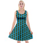 0059 Comic Head Bothered Smiley Pattern Reversible Velvet Sleeveless Dress