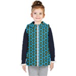 0059 Comic Head Bothered Smiley Pattern Kids  Hooded Puffer Vest