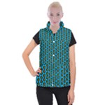 0059 Comic Head Bothered Smiley Pattern Women s Button Up Vest