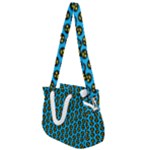 0059 Comic Head Bothered Smiley Pattern Rope Handles Shoulder Strap Bag