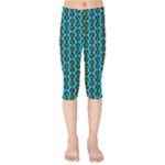 0059 Comic Head Bothered Smiley Pattern Kids  Capri Leggings 