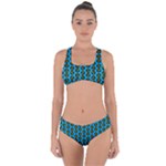 0059 Comic Head Bothered Smiley Pattern Criss Cross Bikini Set