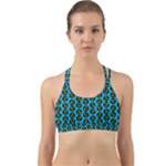 0059 Comic Head Bothered Smiley Pattern Back Web Sports Bra