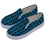 0059 Comic Head Bothered Smiley Pattern Kids  Canvas Slip Ons