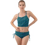 0059 Comic Head Bothered Smiley Pattern Mini Tank Bikini Set