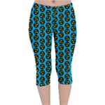 0059 Comic Head Bothered Smiley Pattern Velvet Capri Leggings 