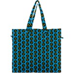 0059 Comic Head Bothered Smiley Pattern Canvas Travel Bag