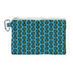 0059 Comic Head Bothered Smiley Pattern Canvas Cosmetic Bag (Large)