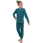 0059 Comic Head Bothered Smiley Pattern Kids  Long Sleeve Set 