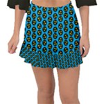 0059 Comic Head Bothered Smiley Pattern Fishtail Mini Chiffon Skirt