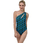 0059 Comic Head Bothered Smiley Pattern To One Side Swimsuit