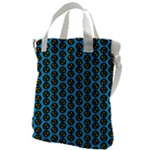 0059 Comic Head Bothered Smiley Pattern Canvas Messenger Bag