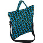 0059 Comic Head Bothered Smiley Pattern Fold Over Handle Tote Bag