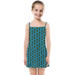 0059 Comic Head Bothered Smiley Pattern Kids  Summer Sun Dress