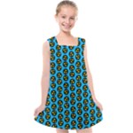 0059 Comic Head Bothered Smiley Pattern Kids  Cross Back Dress