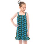 0059 Comic Head Bothered Smiley Pattern Kids  Overall Dress