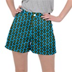 0059 Comic Head Bothered Smiley Pattern Ripstop Shorts