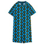 0059 Comic Head Bothered Smiley Pattern Kids  Boyleg Half Suit Swimwear