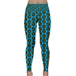 0059 Comic Head Bothered Smiley Pattern Lightweight Velour Classic Yoga Leggings