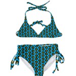 0059 Comic Head Bothered Smiley Pattern Kids  Classic Bikini Set