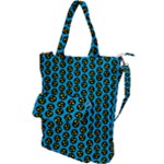 0059 Comic Head Bothered Smiley Pattern Shoulder Tote Bag