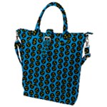 0059 Comic Head Bothered Smiley Pattern Buckle Top Tote Bag