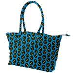 0059 Comic Head Bothered Smiley Pattern Canvas Shoulder Bag