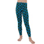 0059 Comic Head Bothered Smiley Pattern Kids  Lightweight Velour Leggings