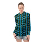 0059 Comic Head Bothered Smiley Pattern Long Sleeve Chiffon Shirt