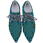 0059 Comic Head Bothered Smiley Pattern Pointed Oxford Shoes